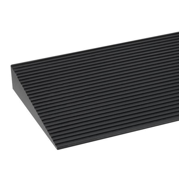 1.2 Rise Cuttable Threshold Ramp for Sweeping Robot, 35.4 Wide Natural Rubber Wheelchair Ramp, Non-Slip Solid Rubber Ramp with Double-Sided Tape for Doorways, Driveways, Bathroom, Smooth Tile - Image 3