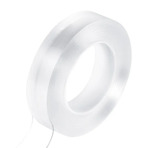 Double Sided Tape Heavy Duty, 16 ft Long Nano Mounting Tape, Strong Adhesive & Reusable, Clear Two Sided Wall Tape, Removable Poster Picture Hanging Strips for Home, Office, Car, Outdoor Use - Image 3