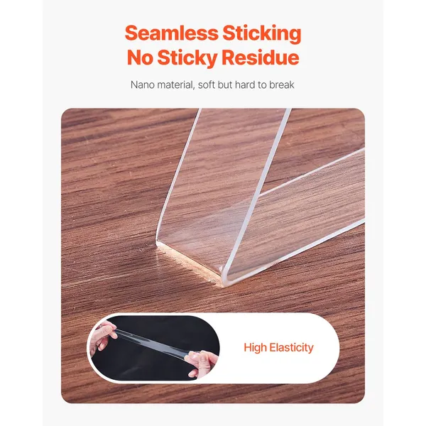 Double Sided Tape Heavy Duty, 16 ft Long Nano Mounting Tape, Strong Adhesive & Reusable, Clear Two Sided Wall Tape, Removable Poster Picture Hanging Strips for Home, Office, Car, Outdoor Use - Image 7