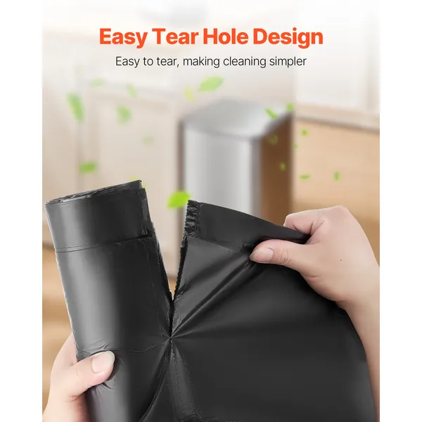 Drawstring Trash Bags, 30 Gallon 50 Count Tall Kitchen Trash Bags, Extra Thick Tough and Durable Garbage Bag, Recyclable Bin Bag with Drawstrings, for Home Kitchen, Office, RV & Camping (Black) - Image 6