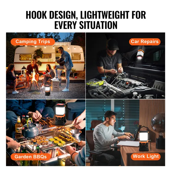 LED Camping Lantern, All-in-one, 1000LM, 360掳 Illumination, 4 Lighting Modes, Battery Powered Light, Outdoor Robust Flashlight, Built to Last Light, Ideal for Hiking Fishing Outages Repairs - Image 7