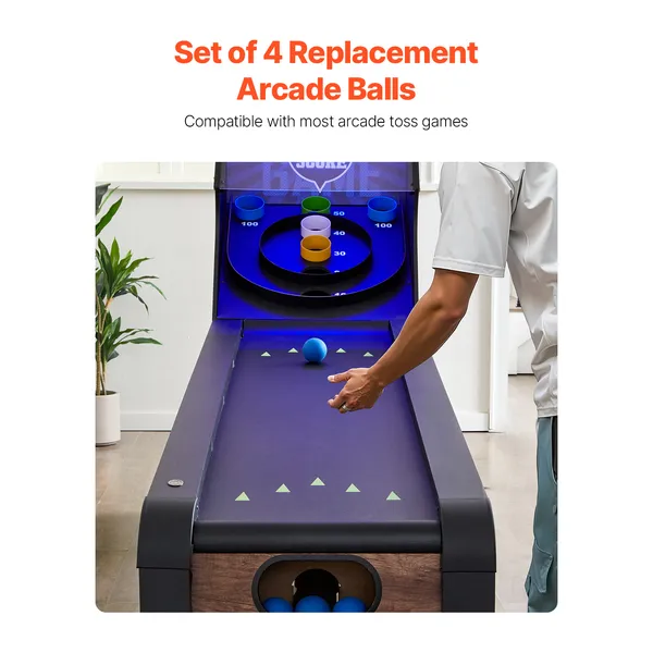 Roll and Score Classic Arcade Game Ball, 4-pack Replacement Set, Skee Ball Arcade Accessory for Arcade Tossing Ball Games, Ideal for Adults Kids Family Recreation Game Rooms Outdoor Activities - Image 7