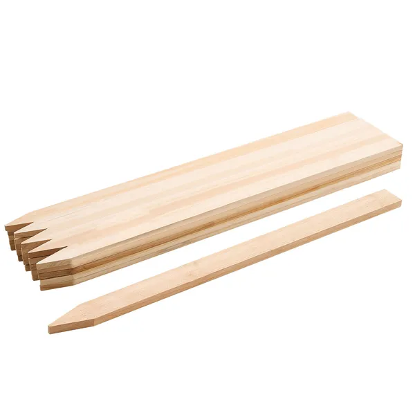 Wooden Garden Stakes, 25 Pcs 36 x 0.5 x1.5 in Survey Grading Stakes, Garden Ground Stake with Sharp Point, Fir Wood Plant Support Stake, Sign Posts for Silt Fence Backyard Boundaries Baselines - Image 2